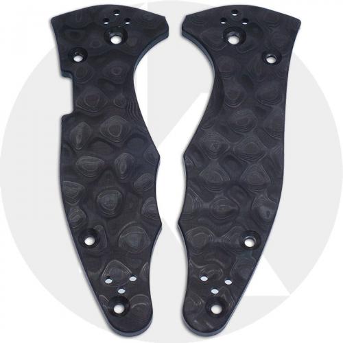 KP Custom Carbon Fiber Damascus Pattern Scales for Spyderco Yojimbo 2 Knife