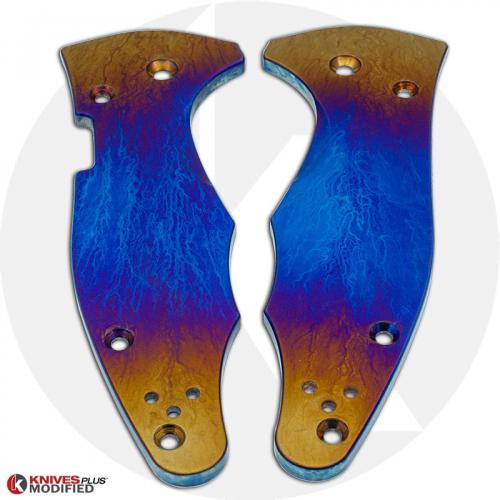 KP Custom Titanium Scales for Spyderco Yojimbo 2 Knife - Super Nova Finish