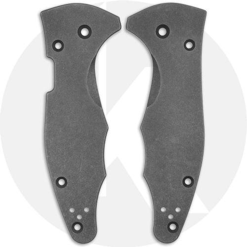 KP Custom Titanium Scales for Spyderco Yojimbo 2 Knife - Blasted + Stonewashed