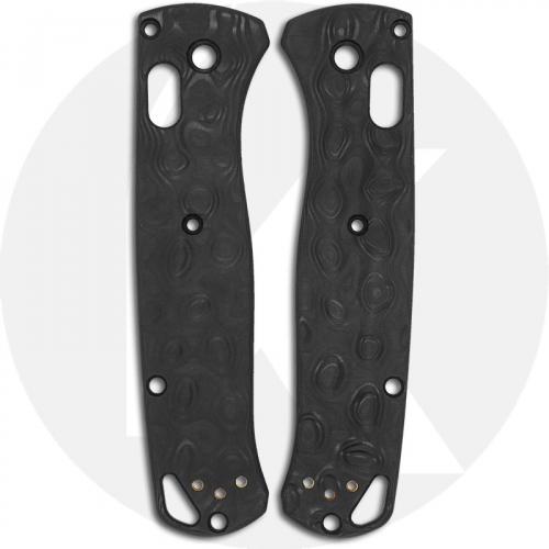 KP Custom Carbon Fiber Damascus Pattern Scales for Benchmade Bugout Knife - Contoured