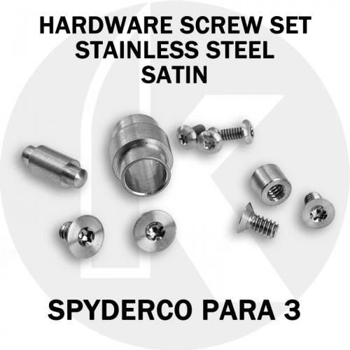 Replacement Screw Set for Spyderco Para 3 - Stainless Steel - Satin