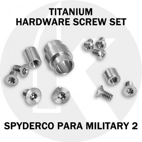 Titanium Replacement Screw Set for Spyderco Para Military 2 Knife