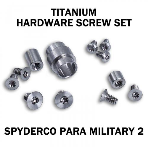 Titanium Replacement Screw Set for Spyderco Para Military 2 Knife