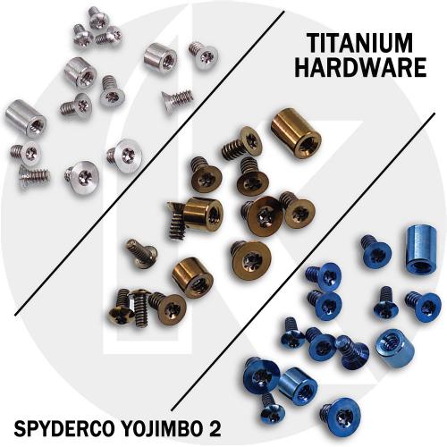 Titanium Replacement Screw Set for Spyderco Yojimbo Knife