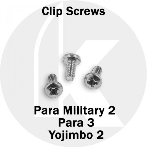 Replacement Clip Screws - Spyderco Para Military 2, Para 3, Yojimbo 2 - Pan Head - Phillips