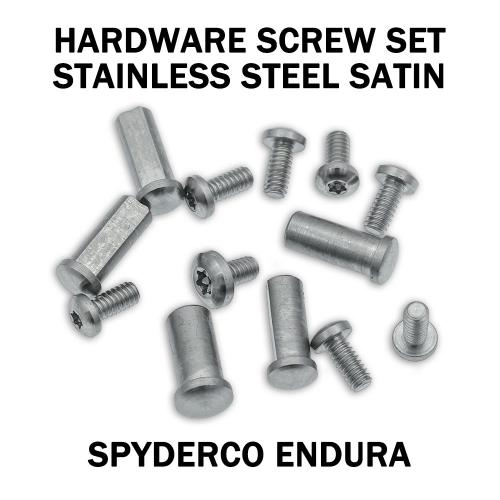 Replacement Hardware Kit for Spyderco Endura - Stainless Steel - Satin