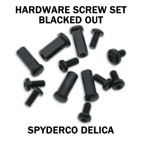 Replacement Hardware Kit for Spyderco Delica Stainless Steel Black