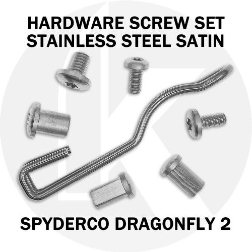 Replacement Hardware Kit for Spyderco Dragonfly - Stainless Steel - Satin