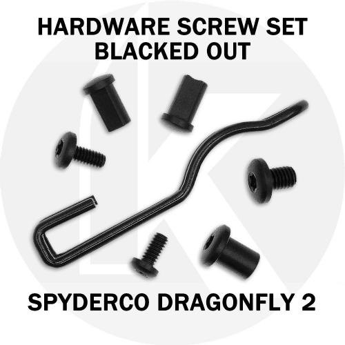 Replacement Hardware Kit for Spyderco Dragonfly - Stainless Steel - Black