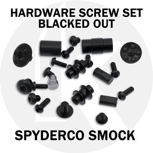 Replacement Hardware Screw Set for Spyderco Smock Knife - Stainless Steel - Blacked Out