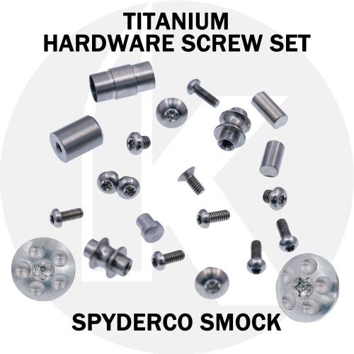 Titanium Replacement Hardware Screw Set for Spyderco Smock Knife