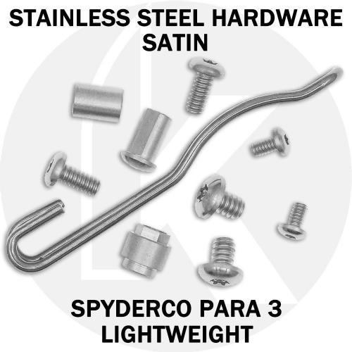 Stainless Replacement Hardware Screw Set for Spyderco Para 3 Lightweight