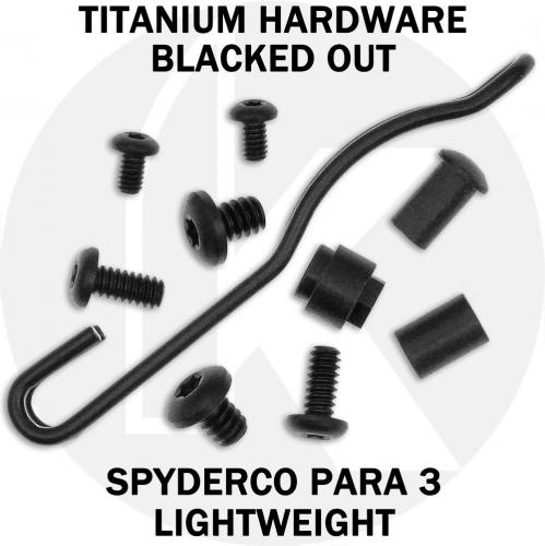 Titanium Replacement Hardware Screw Set for Spyderco Para 3 Lightweight