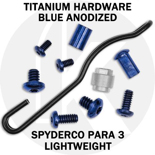 Titanium Replacement Hardware Screw Set for Spyderco Para 3 Lightweight