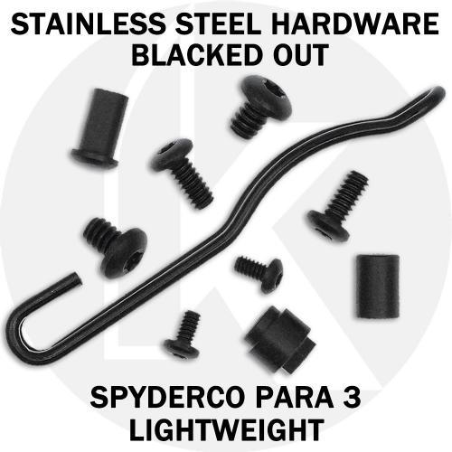 Stainless Replacement Hardware Screw Set for Spyderco Para 3 Lightweight