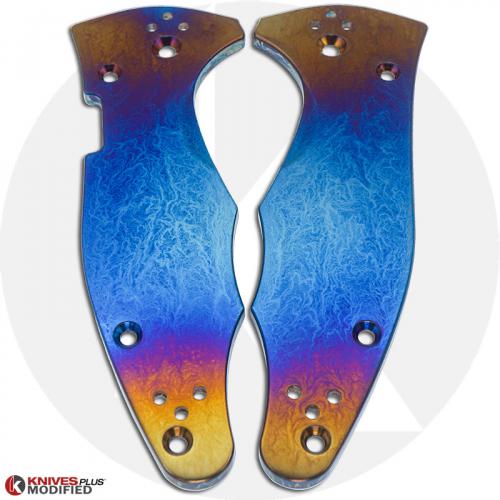 KP Custom Titanium Scales for Spyderco Yojimbo 2 Knife - Super Nova Finish