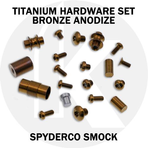 Titanium Replacement Hardware Screw Set for Spyderco Smock Knife