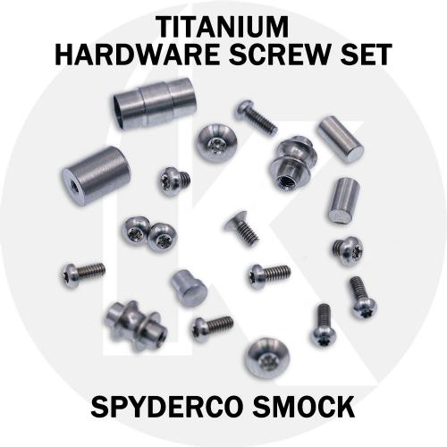Titanium Replacement Hardware Screw Set for Spyderco Smock Knife