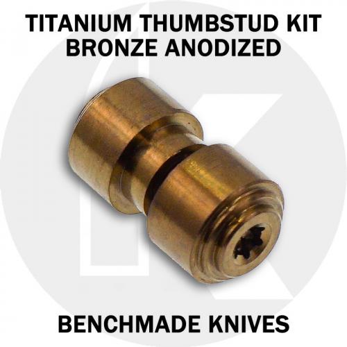 KP Custom Titanium Thumbstud for Benchmade Knife - Bronze Anodized