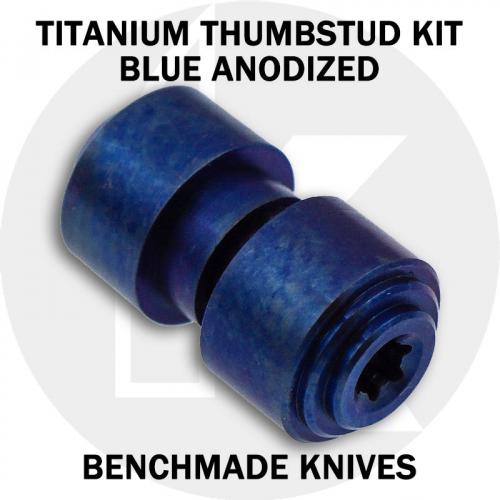 KP Custom Titanium Thumbstud for Benchmade Knife - Blue Anodized