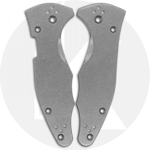 KP Custom Titanium Scales for Spyderco Yojimbo 2 Knife - Stonewash Finish