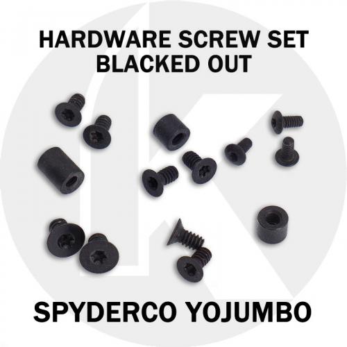 Replacement Screw Set for Spyderco YoJUMBO - Stainless Steel - Blacked Out