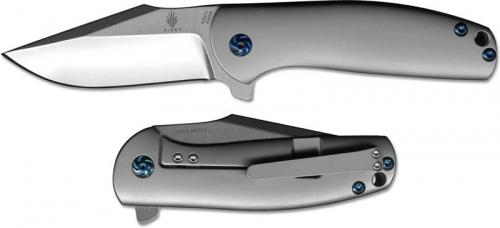 Kizer Ursa Minor Ki3472 Ray Laconico EDC Harpoon Blade Frame Lock Flipper Folder Titanium Handle