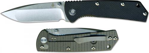 Kizer V3 Vigor Ki403A2 EDC Drop Point Frame Lock Folding Knife Black G10 and Titanium