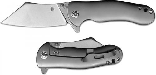 Kizer Zugang Ki4439A1 Azo Frame Lock Flipper Folder Gray Titanium with Chinese Characters