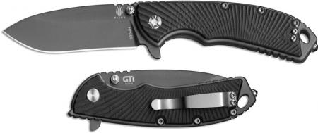 Kizer Ki4448 Assist Flipper Folder with S35VN Blade and Black G10 Handle with Glassbreaker, Ki-4448