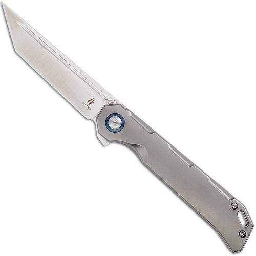 Kizer Begleiter Ki4458T1 - Azo EDC - Satin CPM S35VN Tanto - Titanium - Frame Lock Flipper Folder