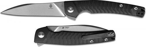 Kizer Vanguard Splinter V3457A1 TomCat Knives Flipper Folder Sheepfoot with Black G10