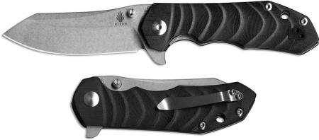 Kizer V4423A1 Vanguard Sovereign Flipper Folder with VG10 Blade and Black G10 Handle, Ki-V4423A1