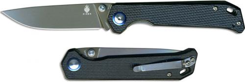 Kizer Begleiter Vanguard V4458A1 EDC Liner Lock Folder Gray Ti Drop Point with Black G10