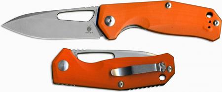 Kizer V4461A2 Vanguard Kesmec with VG10 Blade and Orange G10 Handle, Ki-V4461A2