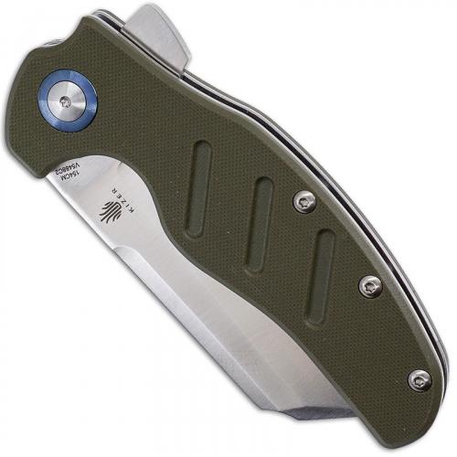 Kizer Vanguard c01c XL Sheepdog V5488C2 - Chris Conaway - Satin 154CM Cleaver Style - Green G10 - Liner Lock Flipper Folder