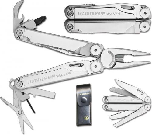 Leatherman New Wave Tool with Leather Sheath, LE-830037