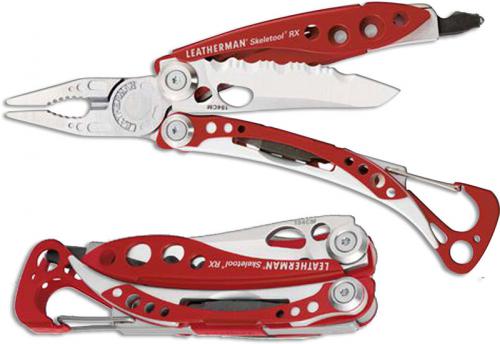 Leatherman Skeletool RX 832308 - 7 Function Rescue Tool - Multi Tool - Red Handle