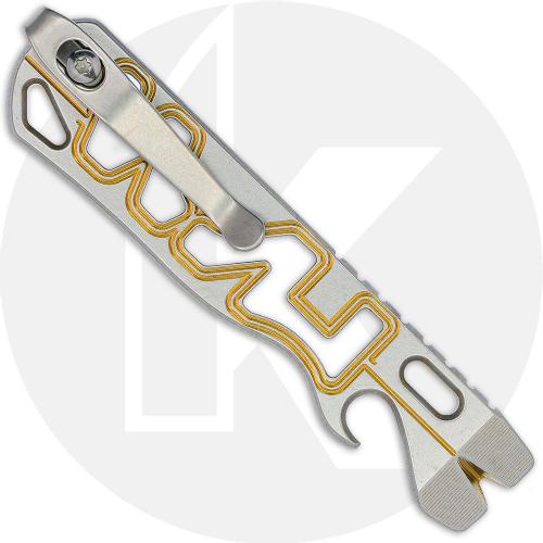 LynchNW All Access Pass v1.8 Ultralight Prybar - Stonewashed Logo Bronze Anodized