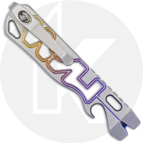 LynchNW All Access Pass v1.8 Ultralight Prybar - Stonewashed Logo Fade Anodized