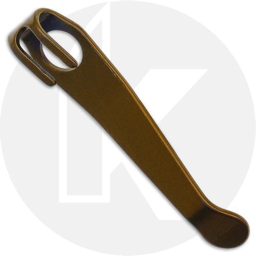 LynchNW Spyderco Titanium Wire Deep Carry Pocket Clip - Bronze Anodized
