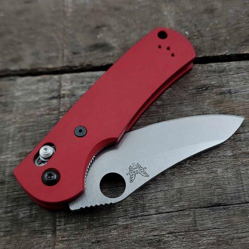 AWT Custom Aluminum Scales for Benchmade Griptilian Knife - Weathered Red - USA Made