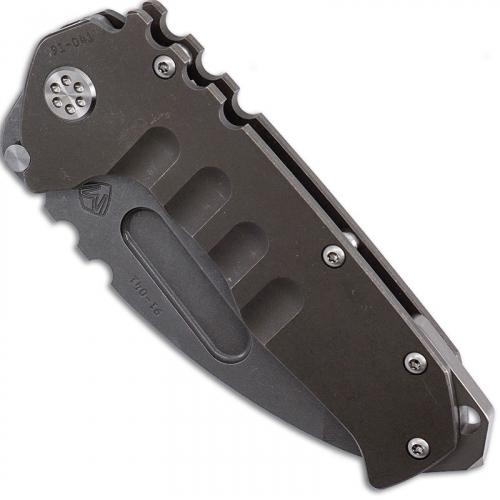 Medford Praetorian T Knife - Tumbled Tanto - Bronze Anodized Titanium - Frame Lock Folder - USA Made