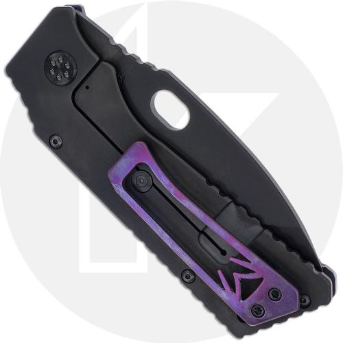Medford TFF-1 - PVD S35VN Drop Point - Flamed Violet / PVD Ti - Frame Lock Folder - USA Made