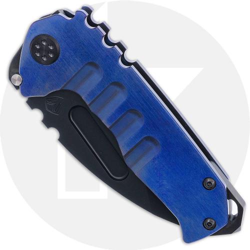 Medford Praetorian Genesis T - PVD S45VN Drop Point - Faced Blue Ti - Frame Lock Folder - USA Made