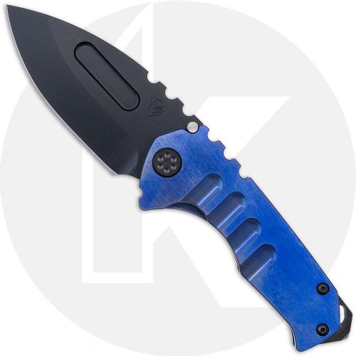 Medford Praetorian Genesis T - PVD S45VN Drop Point - Faced Blue Ti - Frame Lock Folder - USA Made