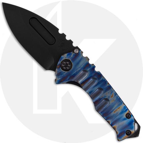 Medford Praetorian Genesis T - PVD S45VN Drop Point - Flamed Tsunami / PVD Ti - Frame Lock Folder - USA Made