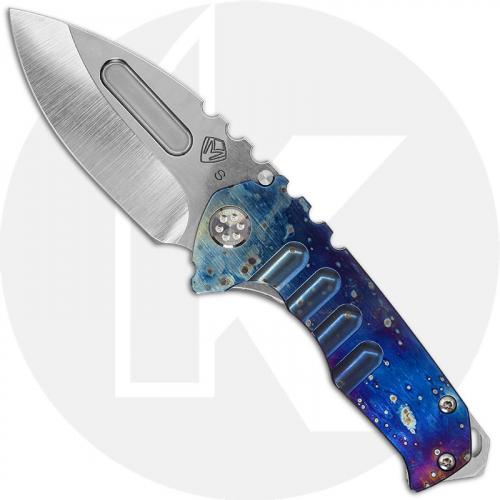 Medford Praetorian Genesis T - Tumbled S35VN Drop Point - Galaxy Titanium Handle - Frame Lock Folder - USA Made