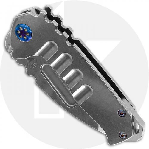 Medford Praetorian Genesis T - Tumbled S35VN Tanto - Tumbled Titanium Handle - Frame Lock Folder - USA Made