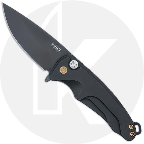 Medford Smooth Criminal - PVD S45VN Drop Point - Black Aluminum - Button Lock Folder - USA Made